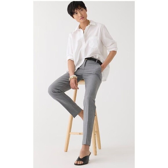 J. CREW Cameron Ankle Pants Size 12 Gray NEW Modern Career Preppy Work Chic - Picture 1 of 11